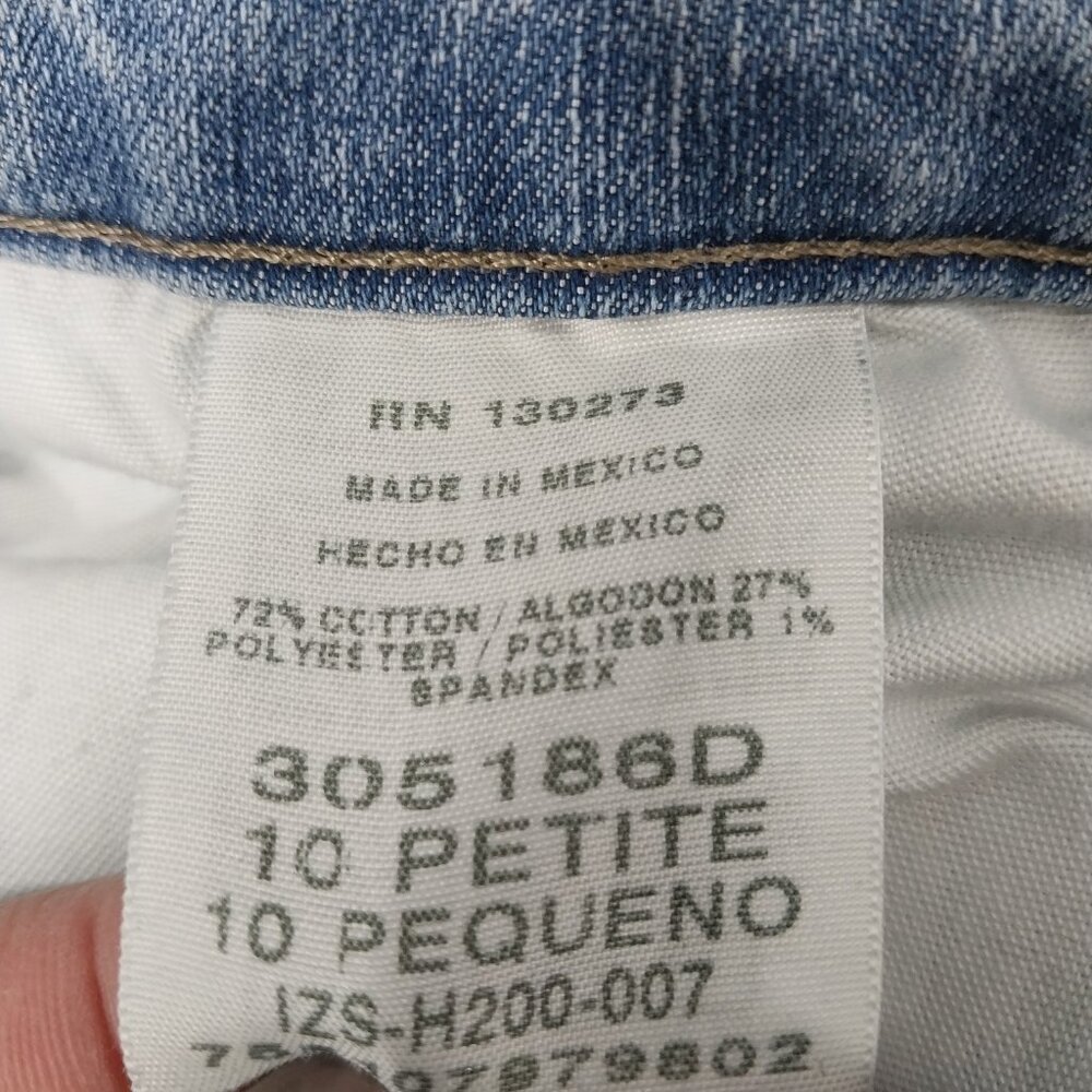 3324 Size 10p Lee Relax Fit At the Waist Upcycled Bleached Bell-Bottoms. - Picture 7 of 7